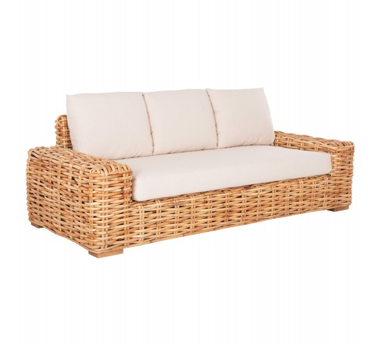 ΚΑΝΑΠΕΣ ΤΡΙΘΕΣΙΟΣ ΕΞ.ΧΩΡΟΥ TROPEL HM9808 ΞΥΛΟ MANGO-RATTAN ΦΥΣΙΚΟ-ΛΕΥΚΑ ΜΑΞΙΛΑΡΙΑ 216x88x85Υεκ 3θέσιος