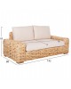 ΚΑΝΑΠΕΣ 2-ΘΕΣΙΟΣ TROPEL HM9809 ΞΥΛΟ MANGO-RATTAN ΦΥΣΙΚΟ-ΛΕΥΚΑ ΜΑΞΙΛΑΡΙΑ 192x88x70-85Υεκ. 2θέσιος