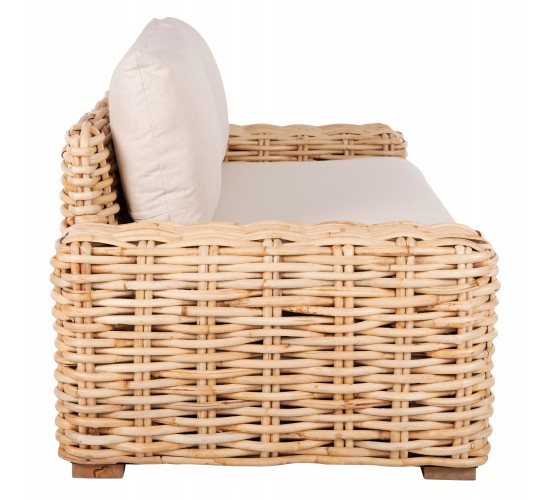 ΚΑΝΑΠΕΣ 2-ΘΕΣΙΟΣ TROPEL HM9809 ΞΥΛΟ MANGO-RATTAN ΦΥΣΙΚΟ-ΛΕΥΚΑ ΜΑΞΙΛΑΡΙΑ 192x88x70-85Υεκ. 2θέσιος