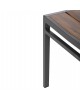 ΚΑΡΕΚΛΑ ΑΛΟΥΜΙΝΙΟΥ SAGA HM6063.02 ΣΚΟΥΡΟ ΓΚΡΙ ΜΕ POLYWOOD 46x52x86Υεκ.