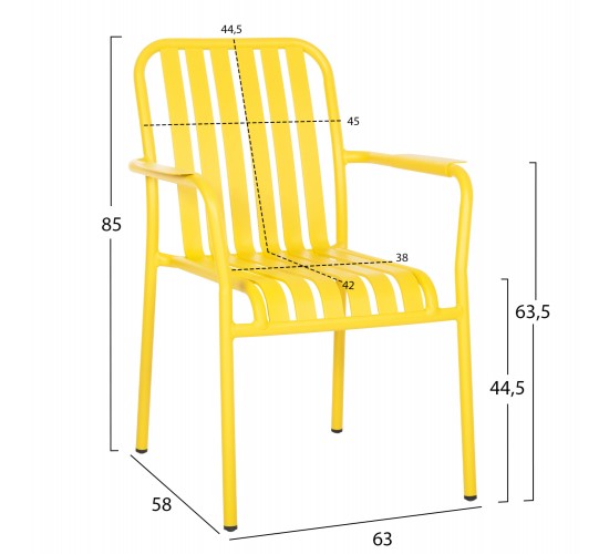 ΠΟΛΥΘΡΟΝΑ ΑΛΟΥΜΙΝΙΟΥ RACHEL HM6088.06 ΚΙΤΡΙΝΗ 63x58x85Υεκ.
