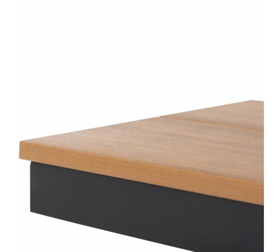 ΠΑΓΚΑΚΙ ΑΛΟΥΜΙΝΙΟΥ TAWNEE HM6038.01 ΑΝΘΡΑΚΙ ΜΕ POLYWOOD ΚΑΘΙΣΜΑ ΣΕ ΦΥΣΙΚΟ ΧΡΩΜΑ 150x36x45Υεκ. 3θέσιο