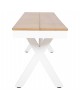 ΠΑΓΚΑΚΙ ΑΛΟΥΜΙΝΙΟΥ TAWNEE HM6040.02 ΛΕΥΚΟ-POLYWOOD ΚΑΘΙΣΜΑ ΦΥΣΙΚΟ 220x36x44,5Υεκ. 4θέσιο