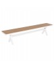 ΠΑΓΚΑΚΙ ΑΛΟΥΜΙΝΙΟΥ TAWNEE HM6040.02 ΛΕΥΚΟ-POLYWOOD ΚΑΘΙΣΜΑ ΦΥΣΙΚΟ 220x36x44,5Υεκ. 4θέσιο