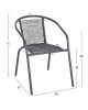 ΠΟΛΥΘΡΟΝΑ SWIFTER HM5969.01 ΜΕΤΑΛΛΟ ΓΚΡΙ-ΣΥΝΘ. RATTAN ΓΚΡΙ 54x61x75Υεκ.