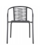 ΠΟΛΥΘΡΟΝΑ SWIFTER HM5969.01 ΜΕΤΑΛΛΟ ΓΚΡΙ-ΣΥΝΘ. RATTAN ΓΚΡΙ 54x61x75Υεκ.