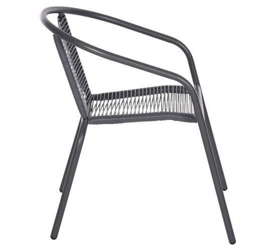 ΠΟΛΥΘΡΟΝΑ SWIFTER HM5969.01 ΜΕΤΑΛΛΟ ΓΚΡΙ-ΣΥΝΘ. RATTAN ΓΚΡΙ 54x61x75Υεκ.