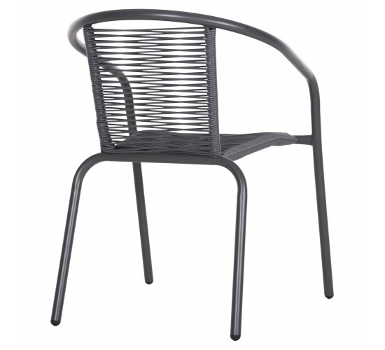 ΠΟΛΥΘΡΟΝΑ SWIFTER HM5969.01 ΜΕΤΑΛΛΟ ΓΚΡΙ-ΣΥΝΘ. RATTAN ΓΚΡΙ 54x61x75Υεκ.