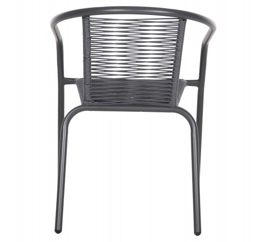 ΠΟΛΥΘΡΟΝΑ SWIFTER HM5969.01 ΜΕΤΑΛΛΟ ΓΚΡΙ-ΣΥΝΘ. RATTAN ΓΚΡΙ 54x61x75Υεκ.