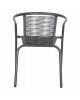 ΠΟΛΥΘΡΟΝΑ SWIFTER HM5969.01 ΜΕΤΑΛΛΟ ΓΚΡΙ-ΣΥΝΘ. RATTAN ΓΚΡΙ 54x61x75Υεκ.