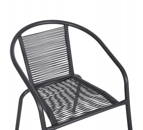 ΠΟΛΥΘΡΟΝΑ SWIFTER HM5969.01 ΜΕΤΑΛΛΟ ΓΚΡΙ-ΣΥΝΘ. RATTAN ΓΚΡΙ 54x61x75Υεκ.