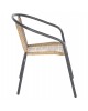 ΠΟΛΥΘΡΟΝΑ SWIFTER HM5969.02 ΜΕΤΑΛΛΟ ΓΚΡΙ-ΣΥΝΘ. RATTAN ΣΕ ΦΥΣΙΚΟ 54x61x75Υεκ.
