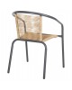 ΠΟΛΥΘΡΟΝΑ SWIFTER HM5969.02 ΜΕΤΑΛΛΟ ΓΚΡΙ-ΣΥΝΘ. RATTAN ΣΕ ΦΥΣΙΚΟ 54x61x75Υεκ.