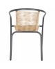 ΠΟΛΥΘΡΟΝΑ SWIFTER HM5969.02 ΜΕΤΑΛΛΟ ΓΚΡΙ-ΣΥΝΘ. RATTAN ΣΕ ΦΥΣΙΚΟ 54x61x75Υεκ.