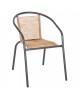 ΠΟΛΥΘΡΟΝΑ SWIFTER HM5969.02 ΜΕΤΑΛΛΟ ΓΚΡΙ-ΣΥΝΘ. RATTAN ΣΕ ΦΥΣΙΚΟ 54x61x75Υεκ.