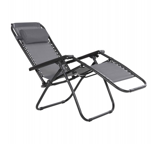 ΠΟΛΥΘΡΟΝΑ RELAX COMPANION HM5095.11 ΓΚΡΙ TEXTILENE-ΜΑΥΡΟ ΜΕΤΑΛΛΟ 67x145x110Υεκ.