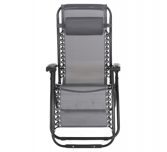 ΠΟΛΥΘΡΟΝΑ RELAX COMPANION HM5095.11 ΓΚΡΙ TEXTILENE-ΜΑΥΡΟ ΜΕΤΑΛΛΟ 67x145x110Υεκ.