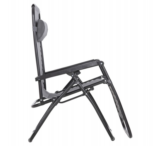 ΠΟΛΥΘΡΟΝΑ RELAX COMPANION HM5095.11 ΓΚΡΙ TEXTILENE-ΜΑΥΡΟ ΜΕΤΑΛΛΟ 67x145x110Υεκ.