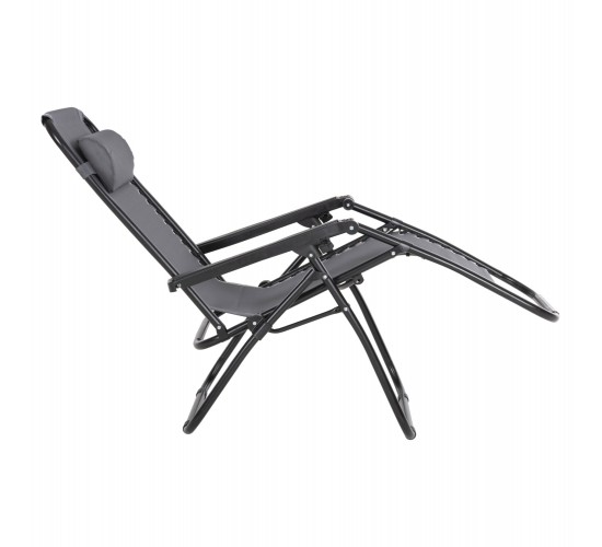 ΠΟΛΥΘΡΟΝΑ RELAX COMPANION HM5095.11 ΓΚΡΙ TEXTILENE-ΜΑΥΡΟ ΜΕΤΑΛΛΟ 67x145x110Υεκ.