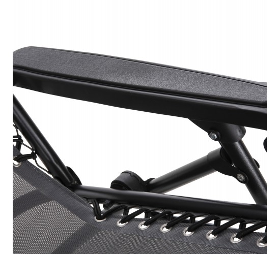 ΠΟΛΥΘΡΟΝΑ RELAX COMPANION HM5095.11 ΓΚΡΙ TEXTILENE-ΜΑΥΡΟ ΜΕΤΑΛΛΟ 67x145x110Υεκ.