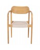 ΠΟΛΥΘΡΟΝΑ OSLO HM9636.07 ΞΥΛΟ TEAK ΦΥΣΙΚΟ & ΜΠΕΖ ΣΧΟΙΝΙ 55x54x80Yεκ.