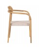 ΠΟΛΥΘΡΟΝΑ OSLO HM9636.07 ΞΥΛΟ TEAK ΦΥΣΙΚΟ & ΜΠΕΖ ΣΧΟΙΝΙ 55x54x80Yεκ.