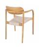 ΠΟΛΥΘΡΟΝΑ OSLO HM9636.07 ΞΥΛΟ TEAK ΦΥΣΙΚΟ & ΜΠΕΖ ΣΧΟΙΝΙ 55x54x80Yεκ.