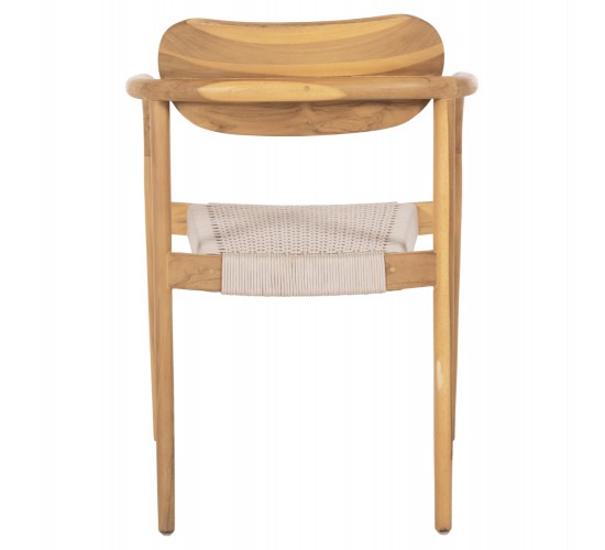 ΠΟΛΥΘΡΟΝΑ OSLO HM9636.07 ΞΥΛΟ TEAK ΦΥΣΙΚΟ & ΜΠΕΖ ΣΧΟΙΝΙ 55x54x80Yεκ.