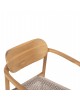ΠΟΛΥΘΡΟΝΑ OSLO HM9636.07 ΞΥΛΟ TEAK ΦΥΣΙΚΟ & ΜΠΕΖ ΣΧΟΙΝΙ 55x54x80Yεκ.
