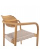 ΠΟΛΥΘΡΟΝΑ OSLO HM9636.07 ΞΥΛΟ TEAK ΦΥΣΙΚΟ & ΜΠΕΖ ΣΧΟΙΝΙ 55x54x80Yεκ.