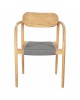 ΠΟΛΥΘΡΟΝΑ OSLO HM9636.08 ΞΥΛΟ TEAK ΦΥΣΙΚΟ & ΓΚΡΙ ΣΧΟΙΝΙ 55x54x80Yεκ.