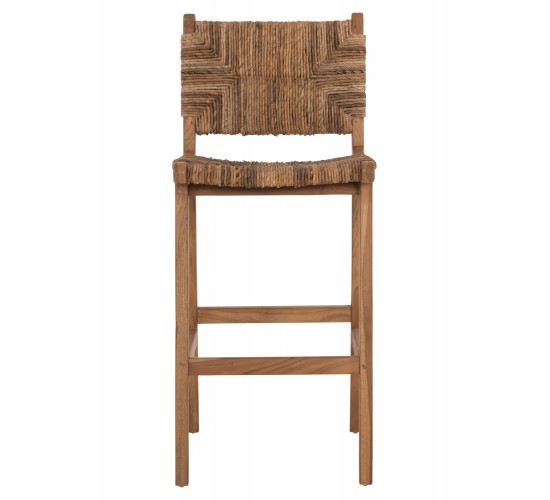 ΣΚΑΜΠΟ ΜΠΑΡ WALTER HM9841 ΞΥΛO TEAK ΣΕ ΦΥΣΙΚΟ-ΨΑΘΑ 46x55x105Υ εκ.