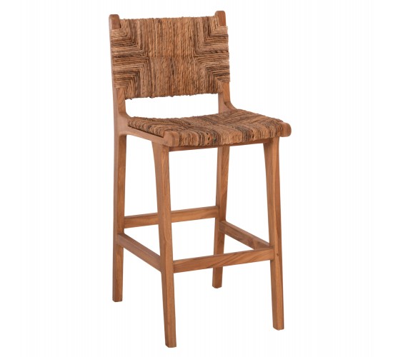 ΣΚΑΜΠΟ ΜΠΑΡ WALTER HM9841 ΞΥΛO TEAK ΣΕ ΦΥΣΙΚΟ-ΨΑΘΑ 46x55x105Υ εκ.
