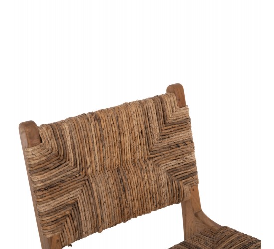 ΣΚΑΜΠΟ ΜΠΑΡ WALTER HM9841 ΞΥΛO TEAK ΣΕ ΦΥΣΙΚΟ-ΨΑΘΑ 46x55x105Υ εκ.