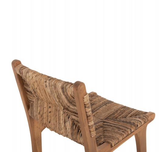 ΣΚΑΜΠΟ ΜΠΑΡ WALTER HM9841 ΞΥΛO TEAK ΣΕ ΦΥΣΙΚΟ-ΨΑΘΑ 46x55x105Υ εκ.