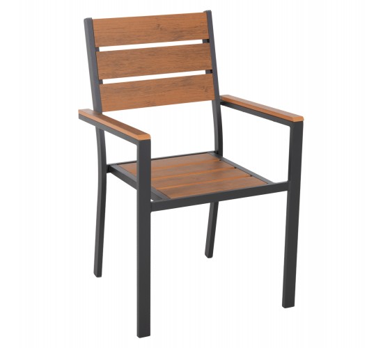 ΠΟΛΥΘΡΟΝΑ ΑΛΟΥΜΙΝΙΟΥ SAGA HM5981.03 ΑΝΘΡΑΚΙ-POLYWOOD ΣΕ ΦΥΣΙΚΟ 55x55x86Υεκ.