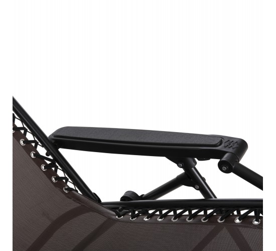 ΠΟΛΥΘΡΟΝΑ RELAX COMPANION HM5095.13 ΚΑΦΕ TEXTILENE-ΜΑΥΡΟ ΜΕΤΑΛΛΟ 67x145x110Υεκ.