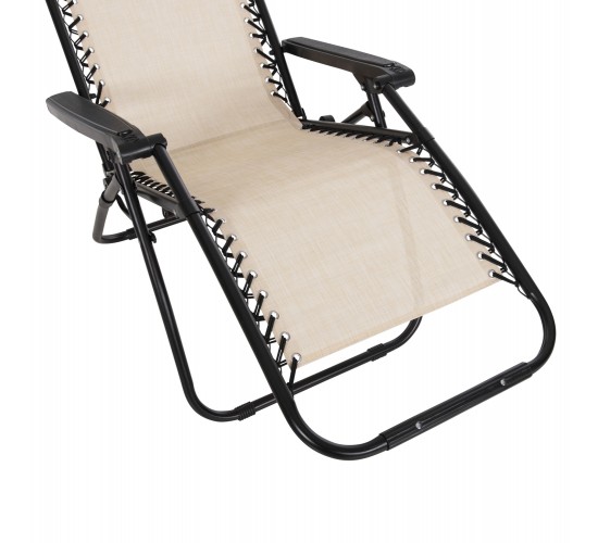 ΠΟΛΥΘΡΟΝΑ RELAX COMPANION HM5095.12 ΜΠΕΖ TEXTILENE-ΜΑΥΡΟ ΜΕΤΑΛΛΟ 67x145x110Υεκ.