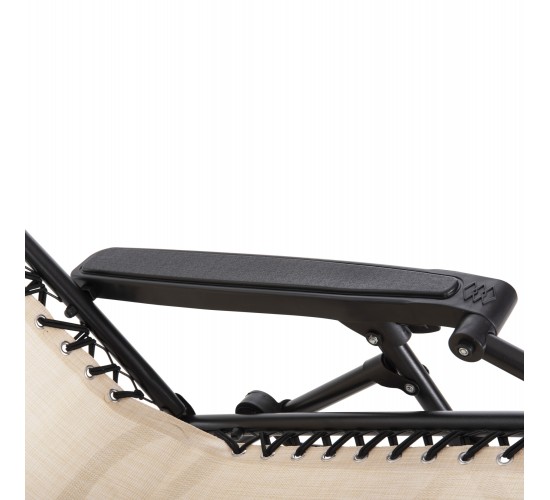 ΠΟΛΥΘΡΟΝΑ RELAX COMPANION HM5095.12 ΜΠΕΖ TEXTILENE-ΜΑΥΡΟ ΜΕΤΑΛΛΟ 67x145x110Υεκ.