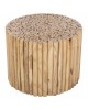 ΤΡΑΠΕΖΙ ΣΑΛΟΝΙΟΥ ΣΤΡΟΓΓΥΛΟ COOTER HM9864 ΚΛΑΔΙΑ TEAK-ΦΥΣΙΚΟ Φ60,5x46Υεκ.