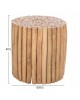 ΤΡΑΠΕΖΙ ΣΑΛΟΝΙΟΥ ΣΤΡΟΓΓΥΛΟ COOTER HM9865 ΚΛΑΔΙΑ TEAK-ΦΥΣΙΚΟ Φ39x40,5Υεκ.