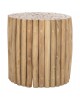 ΤΡΑΠΕΖΙ ΣΑΛΟΝΙΟΥ ΣΤΡΟΓΓΥΛΟ COOTER HM9865 ΚΛΑΔΙΑ TEAK-ΦΥΣΙΚΟ Φ39x40,5Υεκ.