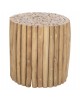 ΤΡΑΠΕΖΙ ΣΑΛΟΝΙΟΥ ΣΤΡΟΓΓΥΛΟ COOTER HM9865 ΚΛΑΔΙΑ TEAK-ΦΥΣΙΚΟ Φ39x40,5Υεκ.