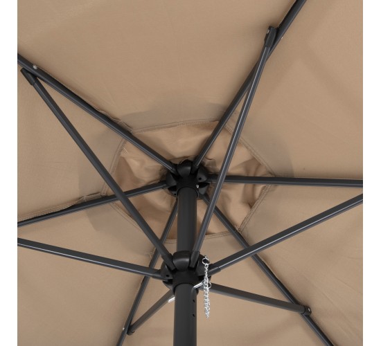 ΟΜΠΡΕΛΑ ΑΛΟΥΜΙΝΙΟΥ Φ250x236Y εκ.ΜΕ 6 ΑΚΤΙΝΕΣ KACEN HM6030.04 ΜΟΚΑ-ΑΝΘΡΑΚΙ