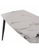 ΤΡΑΠΕΖΙ RAVEN HM9854.01 ΚΕΡΑΜΙΚΟ TOP ΜΑΤ ΛΕΥΚΟ ΜΑΡΜΑΡΟ-ΜΑΥΡΟ ΜΕΤΑΛΛΟ 120x70x73Υεκ.