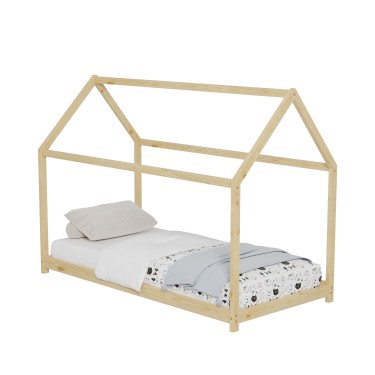 ΚΡΕΒΑΤΙ ΠΑΙΔΙΚΟ PEPE HM678.01 τ.MONTESSORI ΞΥΛΟ ΠΕΥΚΟ ΦΥΣΙΚΟ- 140x70εκ Μονό