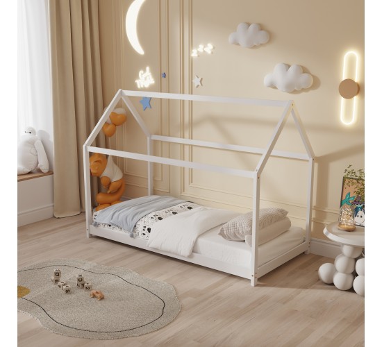ΚΡΕΒΑΤΙ ΠΑΙΔΙΚΟ PEPE HM678.03 τ.MONTESSORI ΞΥΛΟ ΠΕΥΚΟ ΛΕΥΚΟ- 140x70εκ