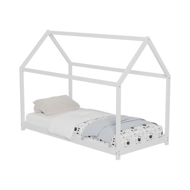 ΚΡΕΒΑΤΙ ΠΑΙΔΙΚΟ PEPE HM678.03 τ.MONTESSORI ΞΥΛΟ ΠΕΥΚΟ ΛΕΥΚΟ- 140x70εκ Μονό