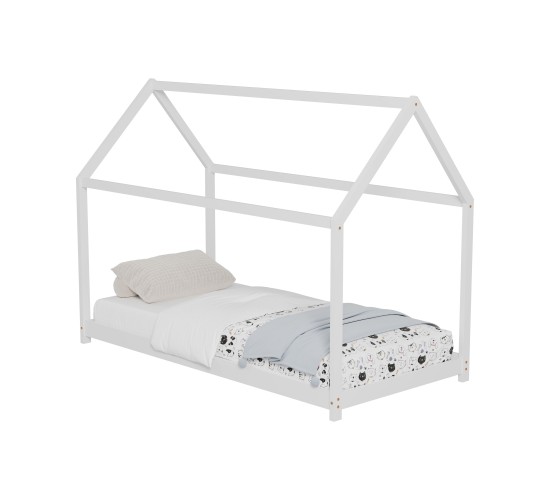 ΚΡΕΒΑΤΙ ΠΑΙΔΙΚΟ PEPE HM678.03 τ.MONTESSORI ΞΥΛΟ ΠΕΥΚΟ ΛΕΥΚΟ- 140x70εκ
