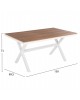 ΤΡΑΠΕΖΙ ΑΛΟΥΜΙΝΙΟΥ ΟΡΘΟΓΩΝΙΟ TAWNEE HM6037.02 ΛΕΥΚΟ-POLYWOOD ΦΥΣΙΚΟ 150x89,5x73Υεκ